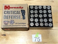 380 Auto 90gr FTX Hornady Rnds 25ct