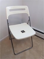 Ikea White Folding Plastic Chair