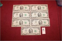 (7) 1976 2 Dollar Bills