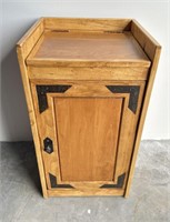 Solid wood rustic enclosed trashcan 32 inches