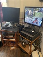 Dell Desktop PC w/ 2 monitors, 2 printers