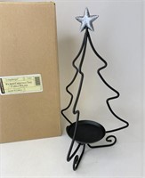 Wrought iron Christmas tree candle holder