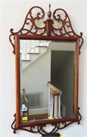 BEVELED GLASS - WOOD FRAMED WALL MIRROR WITH FILLA