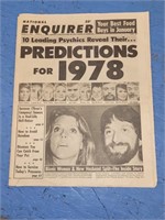 NATIONAL ENQUIRER "PREDICTIONS" JAN 3, 1978