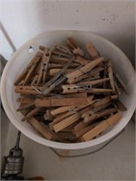 Bucket of clothespins