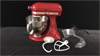 Red Kitchen Aid Stand Mixer