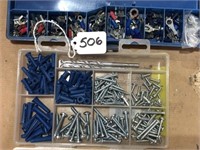 Assorted Wire Tips and Drywall Anchors with Screws