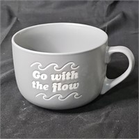 Vintage Go with the flow large coffee mug.
