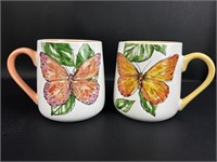 (2) Seeds & Sunshine Butterfly Mugs