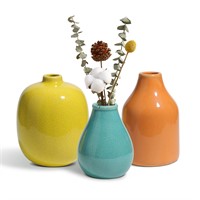 OppsArt Ceramic Vases for Decor Set of 3, Colorful