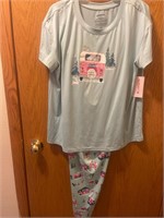 New Joyspun women’s 2 piece pajama set L