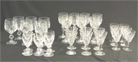 Collection of diamond cut crystal glassware