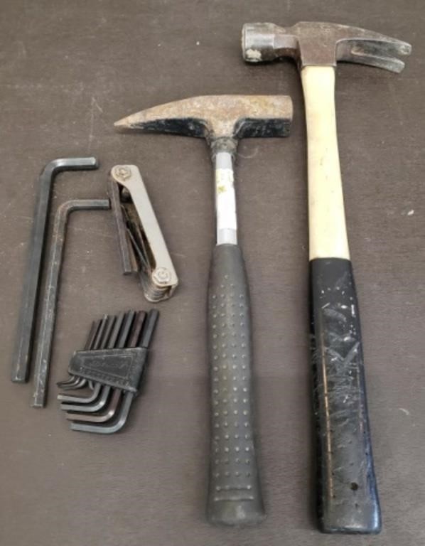 Pair of Hammers & Lot of Allen Wrenches