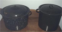 Enamelware Canning Pots with Lids