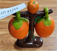 VTG. CERAMIC TREE W/ ORANGE S/P SHAKERS