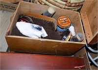 SHOE SHINE BOX WITH CONTENTS