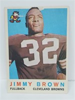 1959 Topps Football Jim Brown 2nd Year wPaper Loss