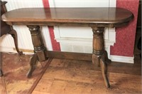 Double Pedestal Base Sofa Table