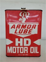 Vintage Metal Armor Lube HD Motor Oil Can