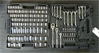 Case with Mostly Channel Lock Socket & Wrench set
