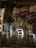 budweiser NASCAR glasses dale earnardt and others
