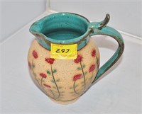 Pottery Pitcher signed Annie 1990