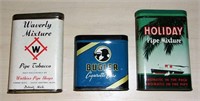 3 Tobacco Tins Waverly, Holiday and Bugler