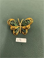 Vintage Enamel Butterfly Brooch-Colorful