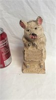 Antique thrifty pig bank
