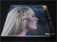 ADELE SIGNED ALBUM COVER WITH COA