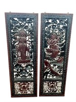 Pair of Late 19th Century Carved Indian Panels,