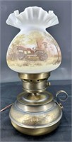 Fenton “Studebaker” Hammered Brass Colonial Lamp