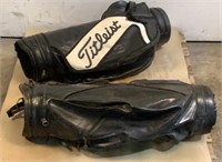 (2) Leather Golf Bags