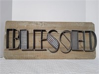 'BLESSED'  Wall Sign