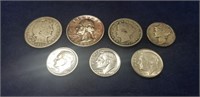 (7) Assorted Silver Coins