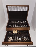 Vintage Silverware with Storage Case