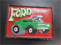 Hand painted Ford metal plaque