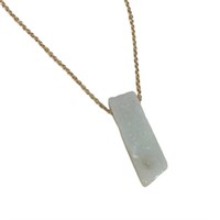 Mint Green Calcite Slab Stone Necklace