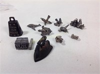 Bag of Small Metal Items , Bell and Iron