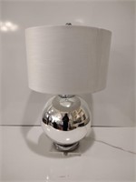 Mirrored Chrome Table Lamp w/ Acrylic Base