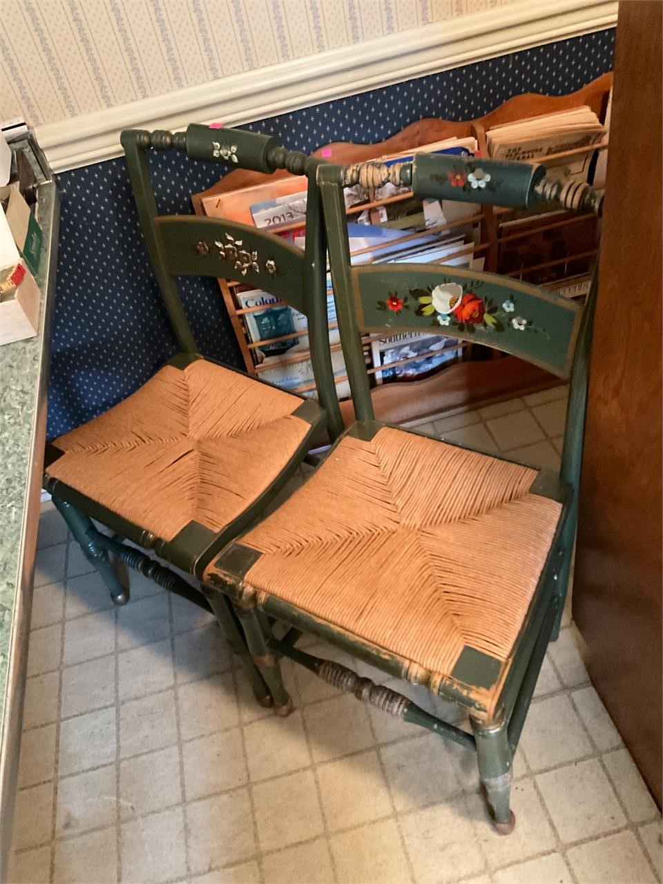 Pair of Antique Painted Chairs