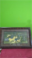 Antique Frameded Fruit Picture 17" x 27"