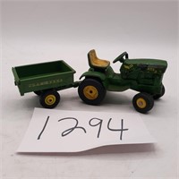 Vintage John Deere Lawn Tractor and Wagon