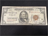 1929 $50 National Currency
