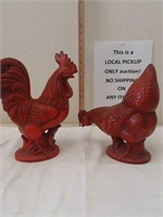 Rooster and chicken royal haeger