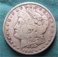 1901-0 U.S. MORGAN SILVER DOLLAR COIN