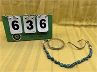 (2) Sterling Silver & (1) Turquoise Bracelets