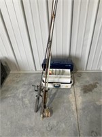 Poles, Reels and Tackle Box with Contents