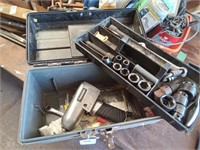 Tool box, Air impact with sockets and more