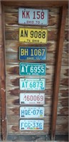 Lot of 8 Misc 1970s and 80s Automobile License